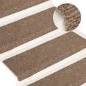 vidaXL Trapmatten 15 st 65x25 cm naaldvilt crèmekleurig