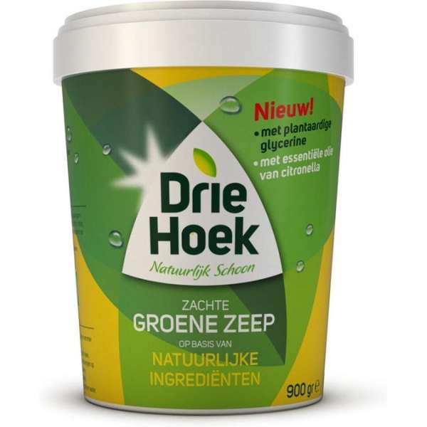 Driehoek Zachte Groene Zeep - 3 x 900 gram - 99 % biologisch afbreekbaar Driehoek Zachte Groene Zeep - 3 x 900 gram - 99 % biologisch afbreekbaar