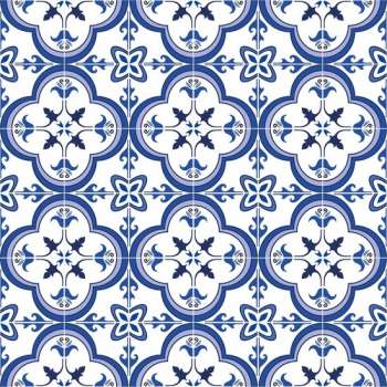 Vloerkleed vinyl | Blauwe Tegels