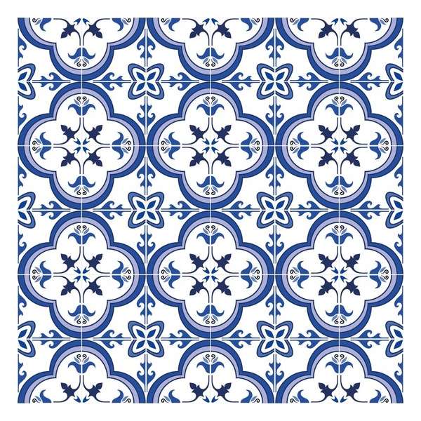 Vloerkleed vinyl | Blauwe Tegels Vloerkleed vinyl | Blauwe Tegels