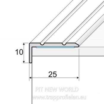 A31 Aluminium hoekprofiel zelfklevend 100 cm X 25 x 10 mm
