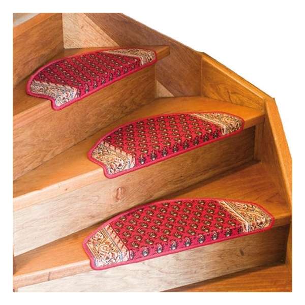 ComfortTrends Trap tapijt Rood 3 stuks - Gemakkelijk te bevestigen op elke egale trap ComfortTrends Trap tapijt Rood 3 stuks - Gemakkelijk te bevestigen op elke egale trap