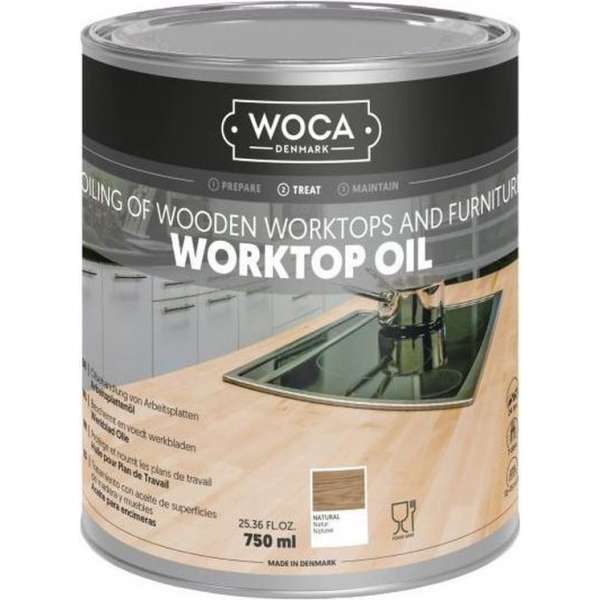 WOCA Werkbladolie Naturel - 750 ml WOCA Werkbladolie Naturel - 750 ml