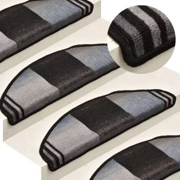 vidaXL Trapmatten zelfklevend 15 st 65x21x4 cm zwart en grijs  VDXL_322412