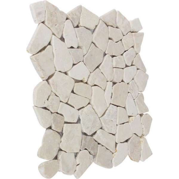 Mozaïektegel breuksteen marmer wit 30 x 30 cm Mozaïektegel breuksteen marmer wit 30 x 30 cm