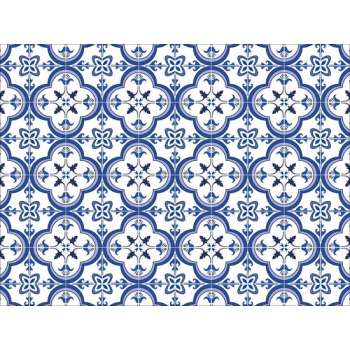 Vloerkleed vinyl | Blauwe Tegels