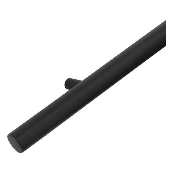 Design trapleuning zwart 50 cm met 2 houders Design trapleuning zwart 50 cm met 2 houders