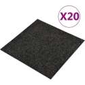 vidaXL Tapijttegels 20 st 5 m² zwart