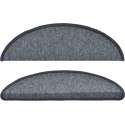 vidaXL 15 st Trapmatten 56x17x3 cm donkergrijs