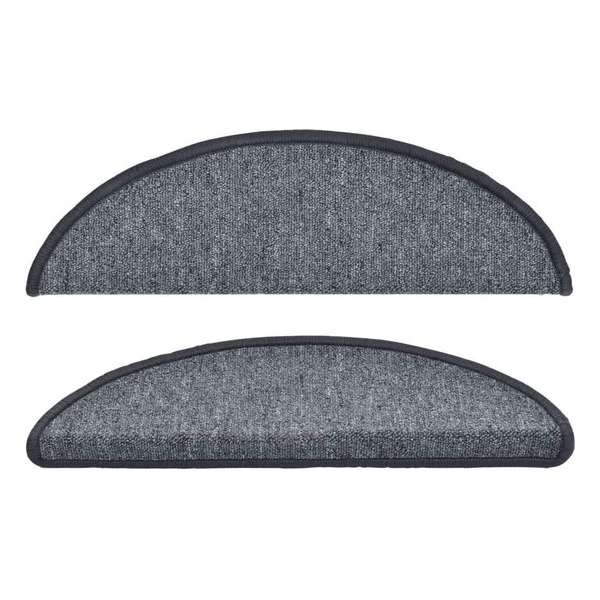 vidaXL 15 st Trapmatten 56x17x3 cm donkergrijs vidaXL 15 st Trapmatten 56x17x3 cm donkergrijs