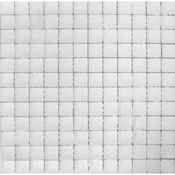 Alfa Mosaico Mozaiek Invierno mat wit glas 2,3x2,3x0,8 cm -  Wit Prijs per 1 matje.
