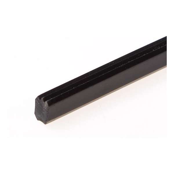 Inleg trapstrip kunststof met i-profiel zwart 8 x 11mm Inleg trapstrip kunststof met i-profiel zwart 8 x 11mm
