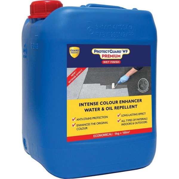 Kleurverdiepend impregneermiddel voor vloeren en terrassen met tegels, beton en terrazzo - ProtectGuard WF Premium 5L Kleurverdiepend impregneermiddel voor vloeren en terrassen met tegels, beton en terrazzo - ProtectGuard WF Premium 5L
