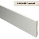 Hoge plinten - MDF - Moderne plint 90x12 mm - Wit - Voorgelakt - RAL 9001 - Per stuk 2,4m