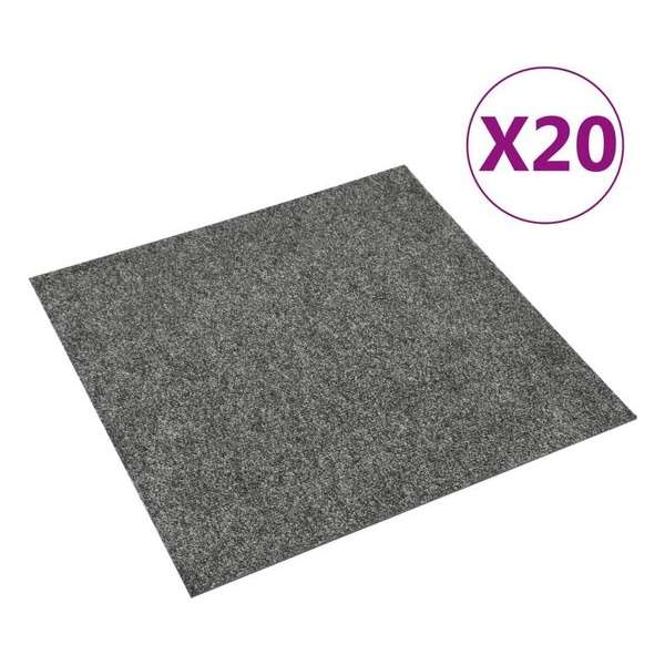 vidaXL Tapijttegels 20 st 5 m² donkergrijs vidaXL Tapijttegels 20 st 5 m² donkergrijs