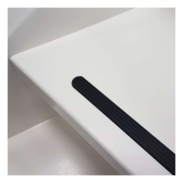 Antislip traptape met ronde uiteinden ZWART - 15 strips van 28 mm breed x 75 cm lang Antislip traptape met ronde uiteinden ZWART - 15 strips van 28 mm breed x 75 cm lang