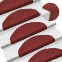 Trapmat trappenmat set trapmatten trapbekleding mat voor trap donker rood set 15 65x21x4cm