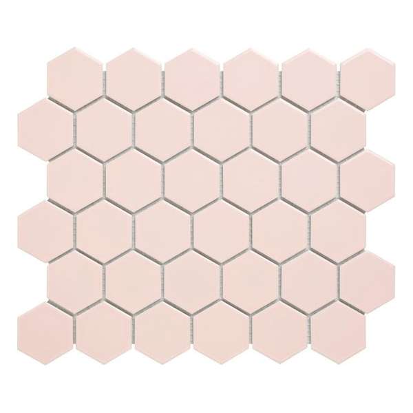 0,91m² - Mozaïek Tegels badkamer en keuken - Barcelona Hexagon Roze 5,1x5,9 0,91m² - Mozaïek Tegels badkamer en keuken - Barcelona Hexagon Roze 5,1x5,9