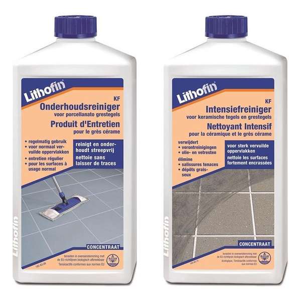 KF Onderhoudsset - Onderhouds- en intensiefreiniger - KERAMISCHE TEGELS - Lithofin - 1 L KF Onderhoudsset - Onderhouds- en intensiefreiniger - KERAMISCHE TEGELS - Lithofin - 1 L