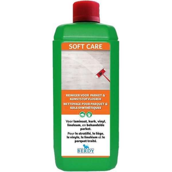 Soft Care - Sterke reiniger - LAMINAAT, PARKET EN KUNSTSTOFVLOEREN - Berdy - 1L Soft Care - Sterke reiniger - LAMINAAT, PARKET EN KUNSTSTOFVLOEREN - Berdy - 1L