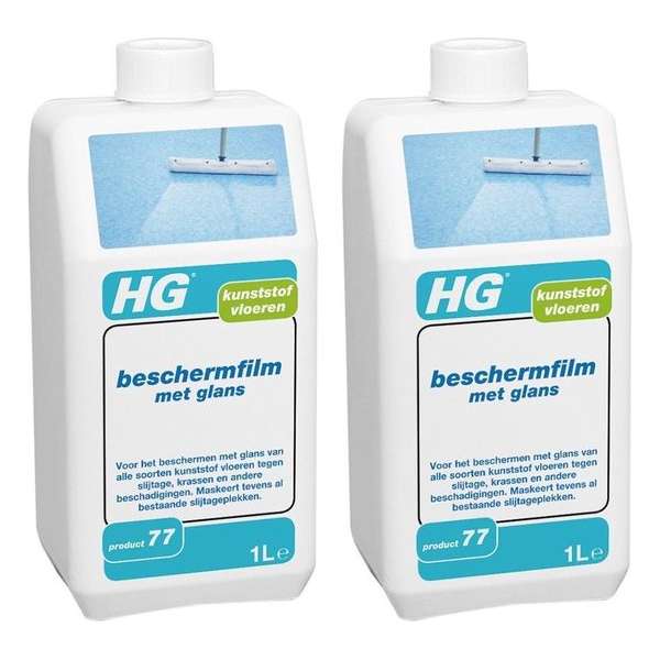 HG kunststof vloeren reiniger beschermfilm met glans - 2 Stuks ! HG kunststof vloeren reiniger beschermfilm met glans - 2 Stuks !