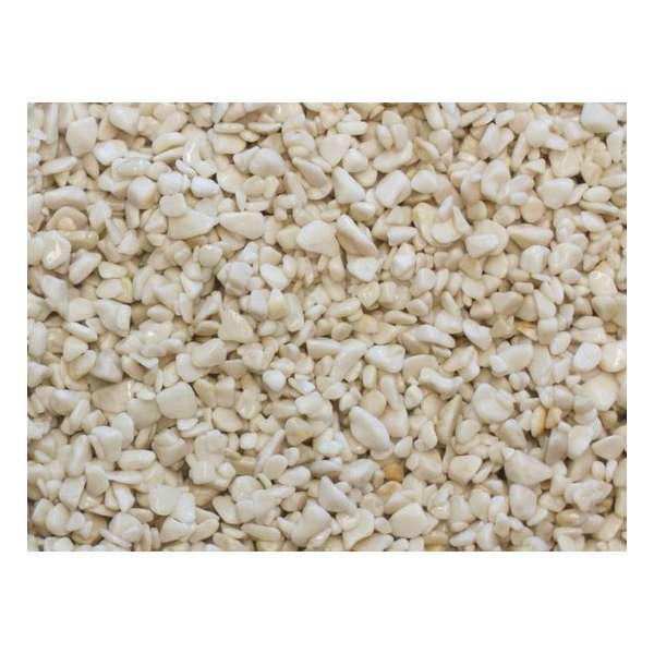 Marmersplit of marmerkorrels 2-4mm wit 5kg verpakking Marmersplit of marmerkorrels 2-4mm wit 5kg verpakking