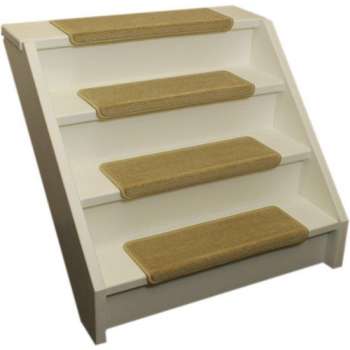 Pakket 15x Elite Soft Licht Beige Rechte Trapmatten 65x22,5x3,5