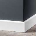 Overschilderbaar  MDF Eigentijdse plint 70x15 wit gegrond (12 m)