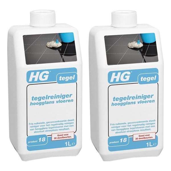 HG tegelreiniger hoogglans vloeren Fris ruikende dweilreiniger voor streeploos resultaat - 2 Stuks ! HG tegelreiniger hoogglans vloeren Fris ruikende dweilreiniger voor streeploos resultaat - 2 Stuks !