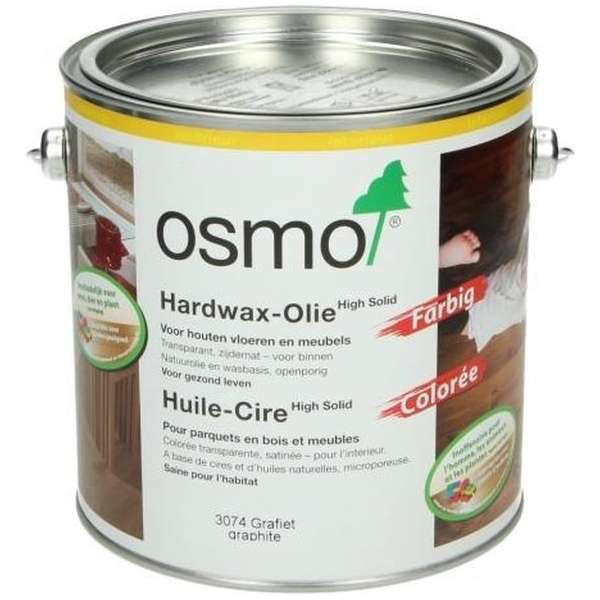 OSMO Hardwax Olie 3074 Grafiet 2,5L | Vloerolie| Parket Olie OSMO Hardwax Olie 3074 Grafiet 2,5L | Vloerolie| Parket Olie