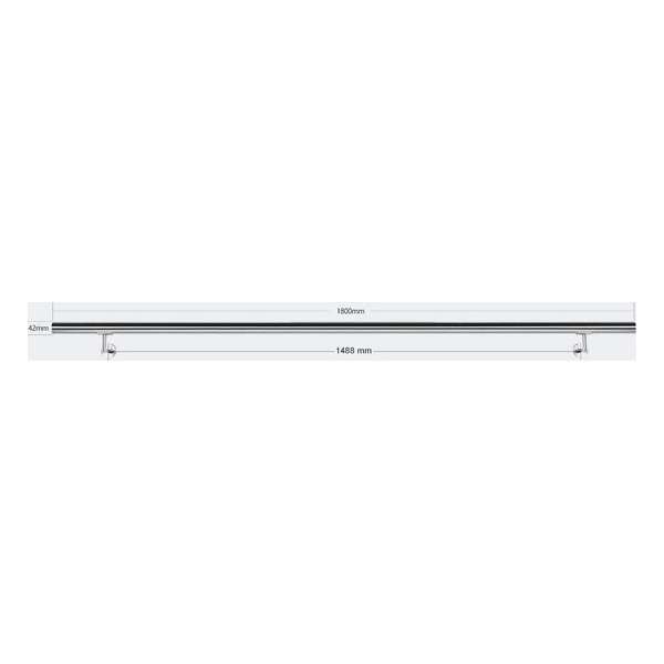 Roestvrij stalen leuning, trapleuning 180 cm - trap leuning rvs geborsteld - met houders - 1800 mm - Multistrobe Roestvrij stalen leuning, trapleuning 180 cm - trap leuning rvs geborsteld - met houders - 1800 mm - Multistrobe