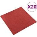 vidaXL Tapijttegels 20 st 5 m² 50x50 cm rood