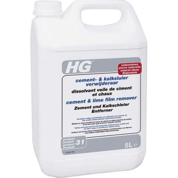 HG cement- & kalksluier verwijderaar - 5L - Ook voor granito en marmer composiet HG cement- & kalksluier verwijderaar - 5L - Ook voor granito en marmer composiet