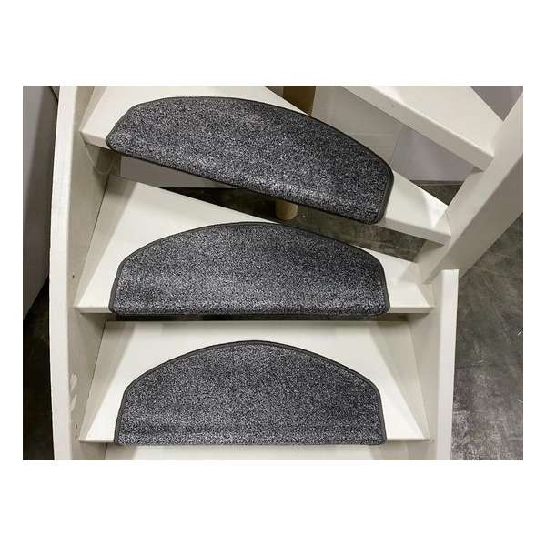 Trapmatten Roseau- 65 x 28 cm- Grijs- 15 stuks Trapmatten Roseau- 65 x 28 cm- Grijs- 15 stuks