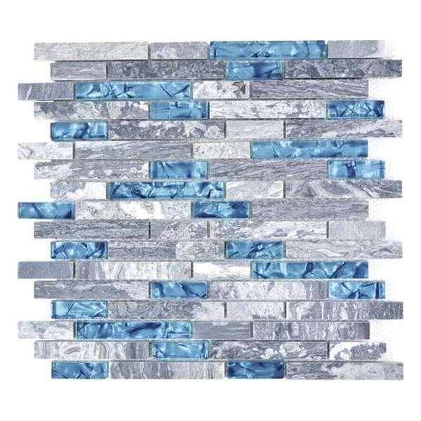 Natuursteen Mozaiek Grijs/Bluaw - 30 x 30 cm Natuursteen Mozaiek Grijs/Bluaw - 30 x 30 cm