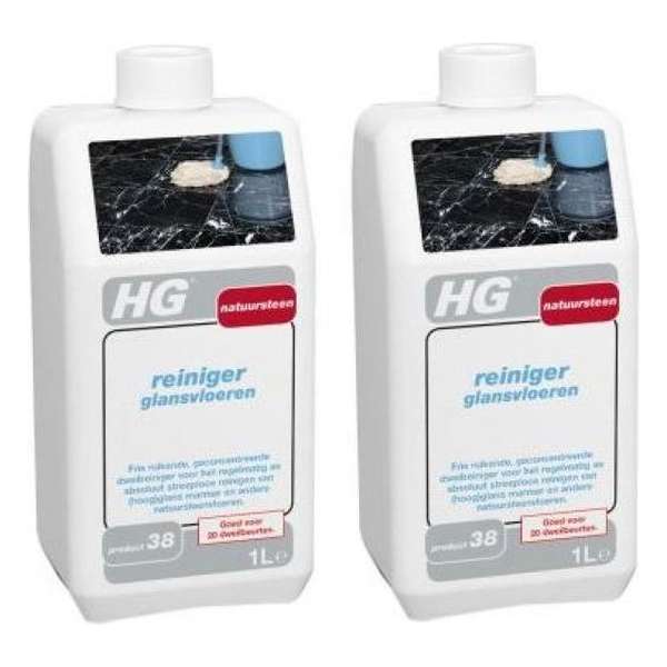 HG natuursteen reiniger glansvloeren Voor streeploos schoonmaken - 2 Stuks ! HG natuursteen reiniger glansvloeren Voor streeploos schoonmaken - 2 Stuks !