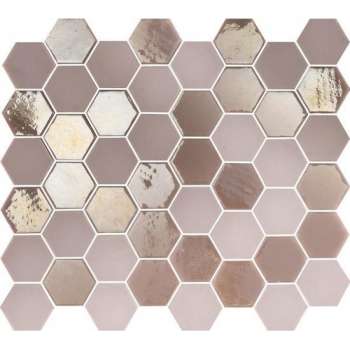 1m² -Mozaiek Valencia Hexagon Roze 4,3x4,9