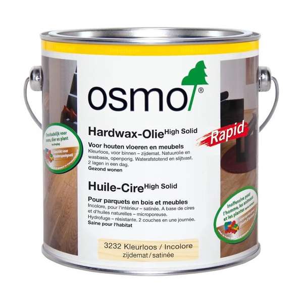 Osmo 3232 Hardwaxolie Rapid Zijdemat - 2.5 liter Osmo 3232 Hardwaxolie Rapid Zijdemat - 2.5 liter