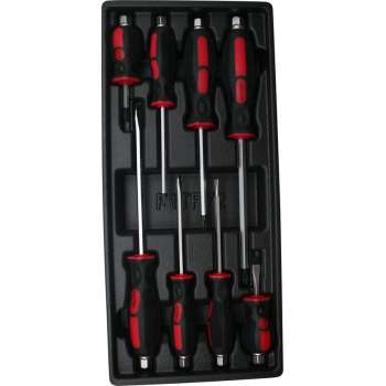 Hofftech Gevulde Gereedschapswagen-Tray Schroevendraaiers Plat / Philips (8-Delig)