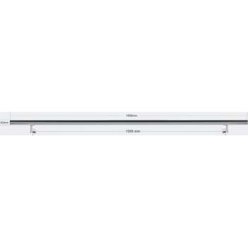 Roestvrij stalen leuning, trapleuning 190 cm - trap leuning rvs geborsteld - met houders - 1900 mm - Multistrobe