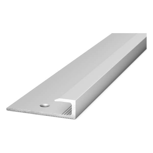 Aluminium afsluitprofiel geboord - recht - 8mm x 2,50m Aluminium afsluitprofiel geboord - recht - 8mm x 2,50m