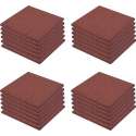 vidaXL Valtegels 24 st 50x50x3 cm rubber rood