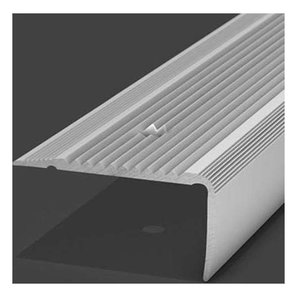 Aluminium trapprofiel geboord - L-profiel - 20mm x 2,50m Aluminium trapprofiel geboord - L-profiel - 20mm x 2,50m