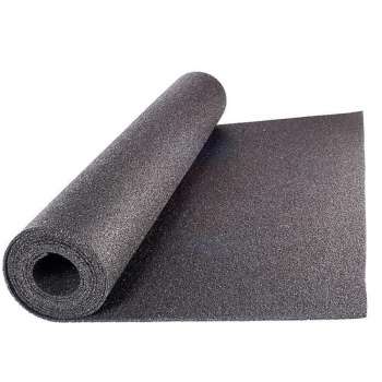 Beschermmat rol van 12,5 m² dikte 8 mm - Rubber granulaat Zwart