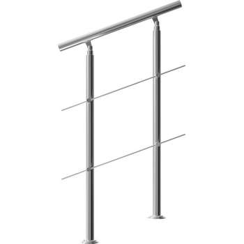 Monzana Trapleuning Roestvrij staal 80cm 2 schoren