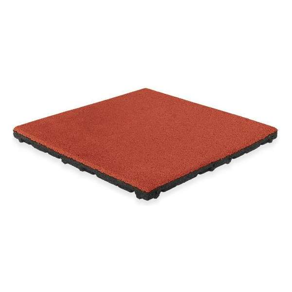 Rubber tegel met EPDM toplaag - 50 x 50 cm - 45 mm - Rood (RAL 3016) Rubber tegel met EPDM toplaag - 50 x 50 cm - 45 mm - Rood (RAL 3016)