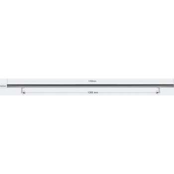 Roestvrij stalen leuning, trapleuning 170 cm - trap leuning rvs geborsteld - met houders - 1700 mm - Multistrobe