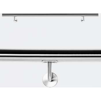 Trapleuning - RVS - Trapleuning RVS - Geborsteld - Incl. 2 houders - 110 cm