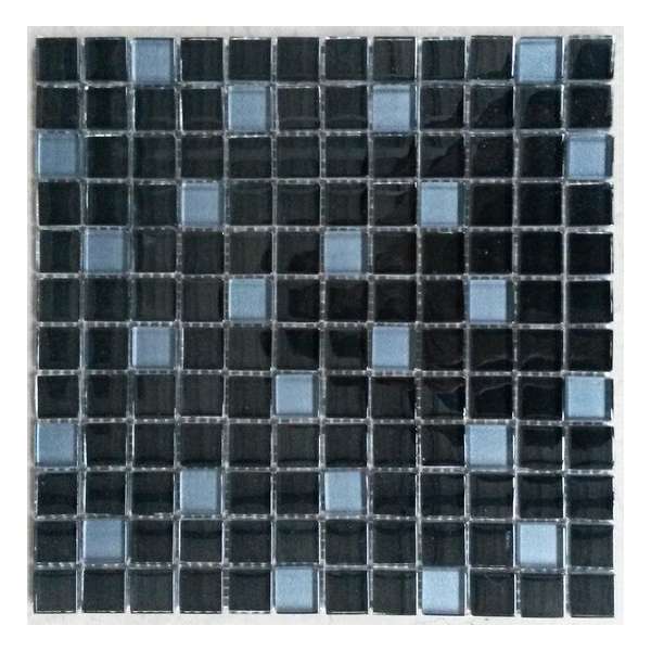 Mozaiek tegel glas zwart/blauw Mozaiek tegel glas zwart/blauw