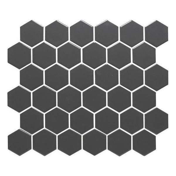 0,91m² - Mozaiek Tegels - Barcelona Hexagon Donker Grijs Mat 5,1x5,9 0,91m² - Mozaiek Tegels - Barcelona Hexagon Donker Grijs Mat 5,1x5,9